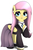 Size: 1080x1660 | Tagged: safe, artist:fotasy, fluttershy, pony, fake it 'til you make it, g4, clothes, eyeshadow, female, fluttergoth, makeup, mare, simple background, solo