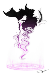 Size: 919x1331 | Tagged: source needed, safe, artist:flying pumpkin, oc, oc only, oc:yiazmat, pony, unicorn, black and white, commission, gem, grayscale, jewelry, magic, magic circle, male, monochrome, necklace, runes, scar, simple background, solo, transparent background