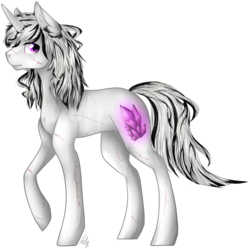 Size: 600x597 | Tagged: safe, artist:tritrixye, oc, oc only, pony, unicorn, male, scar, simple background, solo, transparent background