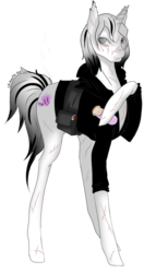 Size: 500x950 | Tagged: source needed, safe, artist:utauko, oc, oc only, oc:yiazmat, pony, unicorn, black and white, grayscale, male, monochrome, potion, scar, simple background, solo, transparent background
