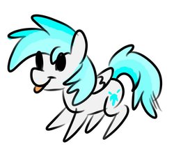 Size: 754x645 | Tagged: safe, artist:jen neigh, oc, oc only, oc:frostyee, pegasus, pony, cute, male, simple background, solo, stallion, tongue out, white background