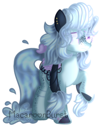 Size: 1319x1661 | Tagged: safe, artist:macaroonburst, oc, oc only, original species, pond pony, pony, female, mare, raised hoof, simple background, solo, transparent background