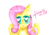 Size: 5000x3500 | Tagged: safe, artist:sweethearts11, fluttershy, pony, g4, bust, female, heart eyes, portrait, simple background, solo, white background, wingding eyes