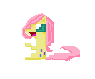Size: 95x79 | Tagged: safe, artist:intexda, derpibooru exclusive, fluttershy, pegasus, pony, g4, female, mare, pixel art, simple background, solo, white background