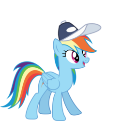 Size: 600x600 | Tagged: safe, rainbow dash, pony, g4, baseball cap, cap, female, hat, simple background, solo, transparent background, vector