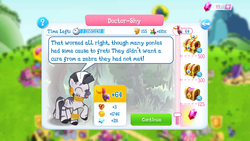 Size: 1280x720 | Tagged: safe, gameloft, zecora, g4, cute, game screencap, happy, raised hoof, zecorable