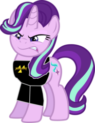 Size: 730x937 | Tagged: safe, artist:davidsfire, artist:ziomal1987, edit, vector edit, starlight glimmer, pony, unicorn, g4, clothes, megadeth, ms paint, shirt, simple background, solo, t-shirt, transparent background, vector