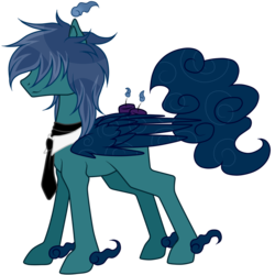 Size: 1000x1000 | Tagged: safe, artist:crystalponyart7669, oc, oc only, original species, pony, scented pony, colored wings, male, necktie, simple background, solo, stallion, transparent background