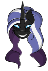 Size: 1054x1565 | Tagged: safe, artist:skyspeardraw, nightmare rarity, g4, evil, female, latex, mask, rubber, simple background, transparent background