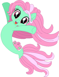 Size: 400x524 | Tagged: safe, artist:selenaede, artist:user15432, minty, earth pony, pony, sea pony, seapony (g4), g3, g4, my little pony: the movie, spoiler:my little pony the movie, base used, cute, fins, fish tail, g3 to g4, generation leap, mintabetes, sea ponies, seaponified, seapony minty, solo, species swap