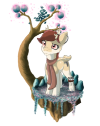 Size: 1024x1280 | Tagged: safe, oc, pony, 2017, auction, clothes, commission, floating island, scarf, simple background, transparent background, ych result