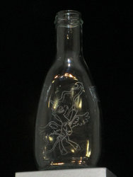 Size: 774x1032 | Tagged: safe, artist:malte279, princess luna, g4, bottle, craft, glass engraving