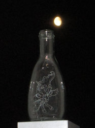 Size: 774x1033 | Tagged: safe, artist:malte279, princess luna, g4, bottle, craft, glass engraving, moon