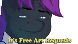 Size: 1918x1080 | Tagged: safe, artist:senaelik, oc, oc only, oc:nyx, alicorn, pony, alicorn oc, bust, description is relevant, dialogue, drawthread, it's free real estate, ponified meme, request, simple background, solo, white background
