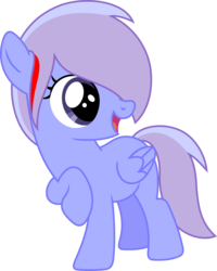 Size: 4011x5008 | Tagged: safe, artist:melodismol, oc, oc only, oc:stormy decibels, pegasus, pony, absurd resolution, female, filly, inkscape, raised hoof, simple background, solo, transparent background, vector
