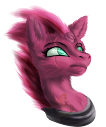 Size: 1833x2184 | Tagged: safe, artist:goldengriffiness, tempest shadow, pony, unicorn, g4, my little pony: the movie, broken horn, bust, eye scar, female, fluffy, horn, mare, portrait, scar, simple background, solo, transparent background