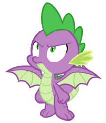 Size: 4719x5458 | Tagged: safe, artist:mandash1996, spike, dragon, g4, molt down, absurd resolution, angry, male, simple background, solo, transparent background, vector, winged spike, wings