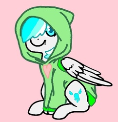 Size: 568x586 | Tagged: safe, artist:snowbuttnsfw, oc, oc:frostyee, pegasus, pony, base used, clothes, hoodie