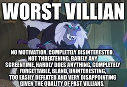 Size: 778x533 | Tagged: safe, edit, edited screencap, editor:useraccount, screencap, storm king, g4, my little pony: the movie, downvote bait, image macro, meme, op is trying to start shit, opinion, shitposting