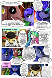 Size: 1928x2892 | Tagged: safe, artist:candyclumsy, princess celestia, princess luna, pony, comic:two sisters go camping, g4, comic, funeral, missing horn, tent, wingless