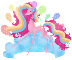 Size: 1600x1346 | Tagged: safe, artist:andapanda, pinkie pie, earth pony, pony, g4, female, rainbow power, simple background, solo, transparent background