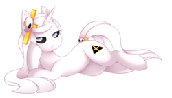 Size: 3300x1869 | Tagged: safe, artist:scarlet-spectrum, oc, oc only, oc:whitefire, pony, unicorn, black sclera, commission, draw me like one of your french girls, female, hairpin, long mane, mare, simple background, skull, solo, tail ring, transparent background