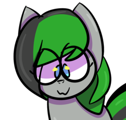 Size: 837x795 | Tagged: safe, artist:krowlea, oc, oc only, oc:granite streak, pony, icon, present, rule 63, simple background, solo, transparent background