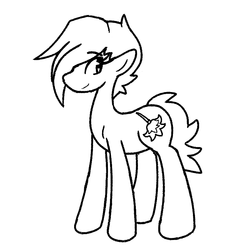 Size: 850x850 | Tagged: safe, artist:sullenmod, oc, oc only, oc:avec plaisir, earth pony, pony, female, mare, monochrome, solo
