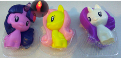 Size: 2231x1080 | Tagged: safe, fluttershy, rarity, twilight sparkle, g4, cutie mark crew, happy meal, irl, mcdonald's, mcdonald's happy meal toys, photo, toy
