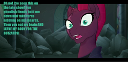 Size: 1280x624 | Tagged: safe, edit, edited screencap, screencap, tempest shadow, pony, unicorn, g4, my little pony: the movie, broken horn, eye scar, female, horn, male, mare, mr. krabs, one krabs trash, parody, scar, solo, spongebob squarepants