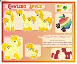 Size: 1024x853 | Tagged: safe, artist:kazziepones, oc, oc only, oc:howling apple, crystal pony, pony, unicorn, colt, crystallized, male, reference sheet, solo, stallion