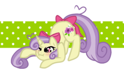 Size: 985x546 | Tagged: safe, artist:chococakebabe, oc, oc only, oc:meadow blossom, pony, unicorn, bow, female, hair bow, mare, simple background, solo, tail bow, transparent background