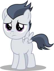 Size: 6537x8530 | Tagged: safe, artist:fruft, rumble, pegasus, pony, g4, marks and recreation, absurd resolution, colt, cute, male, rumblebetes, sad, simple background, solo, transparent background, vector