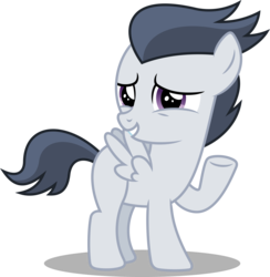 Size: 7603x7801 | Tagged: safe, artist:fruft, rumble, pegasus, pony, g4, marks and recreation, my little pony: friendship is magic, absurd resolution, colt, cute, male, rumblebetes, simple background, smiling, solo, transparent background, vector, waving