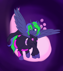 Size: 1772x2000 | Tagged: source needed, safe, artist:duskysketch, oc, oc only, oc:star gazer, alicorn, pony, alicorn oc, belt, clothes, dress, female, mare, solo