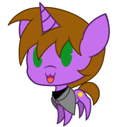 Size: 1080x1080 | Tagged: safe, artist:showtimeandcoal, oc, oc only, oc:lavender grass, pony, unicorn, chibi, commission, cutie, digital, female, filly, mare, simple background, solo, transparent background, ych result