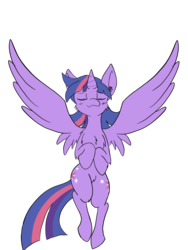 Size: 3024x4032 | Tagged: safe, artist:steelsoul, twilight sparkle, alicorn, pony, g4, chest fluff, eyes closed, female, mare, simple background, spread wings, transparent background, twilight sparkle (alicorn), wings