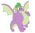 Size: 1024x981 | Tagged: safe, artist:aleximusprime, spike, dragon, g4, molt down, chubby, fat, fat spike, male, older, simple background, solo, transparent background, vector, winged spike, wings