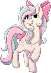Size: 1135x1618 | Tagged: safe, artist:crunchycrowe, oc, oc only, oc:mirabelle, pony, unicorn, bow, female, mare, simple background, solo, transparent background