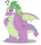 Size: 1600x1792 | Tagged: safe, artist:aleximusprime, spike, dragon, g4, molt down, my little pony: friendship is magic, chubby, confused, fat, fat spike, male, older, older spike, question mark, simple background, solo, transparent background, vector, winged spike, wings