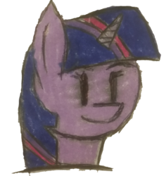Size: 1423x1529 | Tagged: safe, artist:antique1899, twilight sparkle, pony, g4, bust, female, purple smart, simple background, solo, traditional art, transparent background