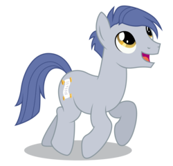 Size: 5200x5000 | Tagged: safe, artist:dragonchaser123, earth pony, pony, g4, molt down, absurd resolution, background pony, male, show accurate, simple background, smiling, stallion, transparent background, unnamed character, unnamed pony, vector