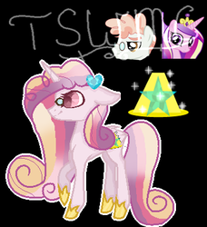 Size: 348x382 | Tagged: safe, artist:theshadowwolfmc, oc, oc only, pony, unicorn, base used, black background, female, glasses, mare, offspring, parent:princess cadance, parent:svengallop, parents:svencadance, simple background, solo