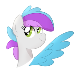 Size: 1024x982 | Tagged: safe, artist:ashidaii, oc, oc only, pegasus, pony, bust, colored wings, female, floating, mare, portrait, simple background, solo, transparent background