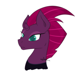 Size: 3100x3000 | Tagged: safe, artist:deaths-retribution, tempest shadow, pony, g4, my little pony: the movie, bust, female, high res, portrait, simple background, solo, transparent background