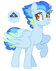 Size: 1556x1956 | Tagged: safe, artist:darlyjay, oc, oc only, oc:toxic cloud, pegasus, pony, female, mare, simple background, solo, white background