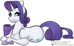 Size: 1725x1069 | Tagged: safe, artist:mihalri, rarity, pony, unicorn, colored hooves, colored pupils, crossed legs, cute, eyelashes, female, looking at you, lying, lying down, mare, outline, prone, raribetes, realistic horse legs, simple background, smiling, smirk, solo, transparent background