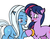 Size: 488x382 | Tagged: safe, artist:dekomaru, trixie, twilight sparkle, pony, unicorn, tumblr:ask twixie, g4, ask, blushing, cropped, female, lesbian, mare, ring, ship:twixie, shipping, tumblr