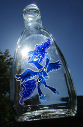 Size: 2807x4297 | Tagged: safe, artist:malte279, princess luna, g4, bottle, craft, glass engraving, glass painting