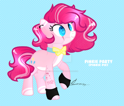 Size: 1024x873 | Tagged: safe, artist:scarlettgames22, pinkie pie, earth pony, pony, g4, base used, bowtie, female, solo, watermark